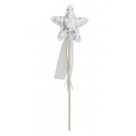 Sequin Sparkle Star Wand - Silver